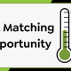 text: gift matching opportunity, $1 million - image: a thermometer indicating rising levels of temperature as an analogy for funds