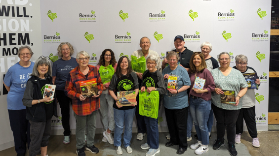 ten volunteers smile