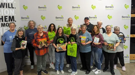 ten volunteers smile