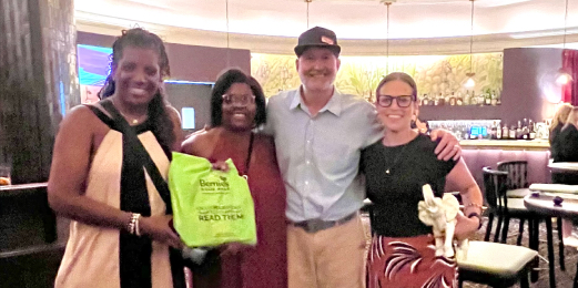 Four Bernie's staff at the opening of the Greater Milwaukee chapter smile
