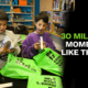 30 Million Books Distributed with picture of kids opening a bag of books